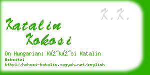 katalin kokosi business card